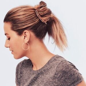 Jen Atkin Chloe & Isabel Hex Rose Gold Bun Cuff Bracelet, Pin, Hair Tie Set